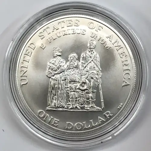 1998-S Black Revolutionary War Patriots Uncirculated Silver Dollar w Box & COA